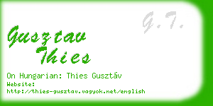 gusztav thies business card